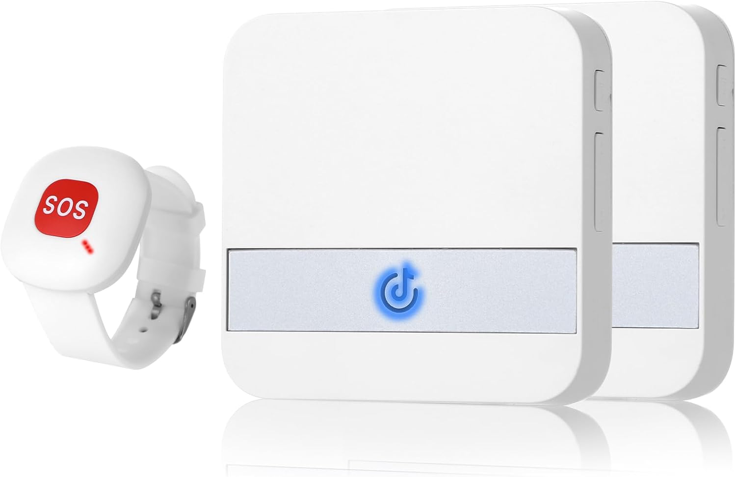 Cercapersone SOS wireless VOCA Smart WiFi, pulsante di chiamata e orologio, pulsante antipanico, allarme di emergenza per anziani e disabili, WiFi