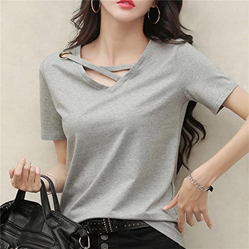 T-shirt blanc manches courtes femme coupe ample anti-engoncement