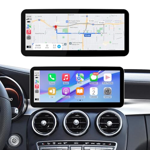 BARGGN ���C�����X CarPlay/Android Auto 10.25/12.3�C���` �^�b�`�X�N���[�� �����Z�f�X�x���c C/GLC W205 X253 (2015-2018) NTG5.0/5.1/5.2 �J�[���W�I���V�[�o�[ �}���`���f�B�A 