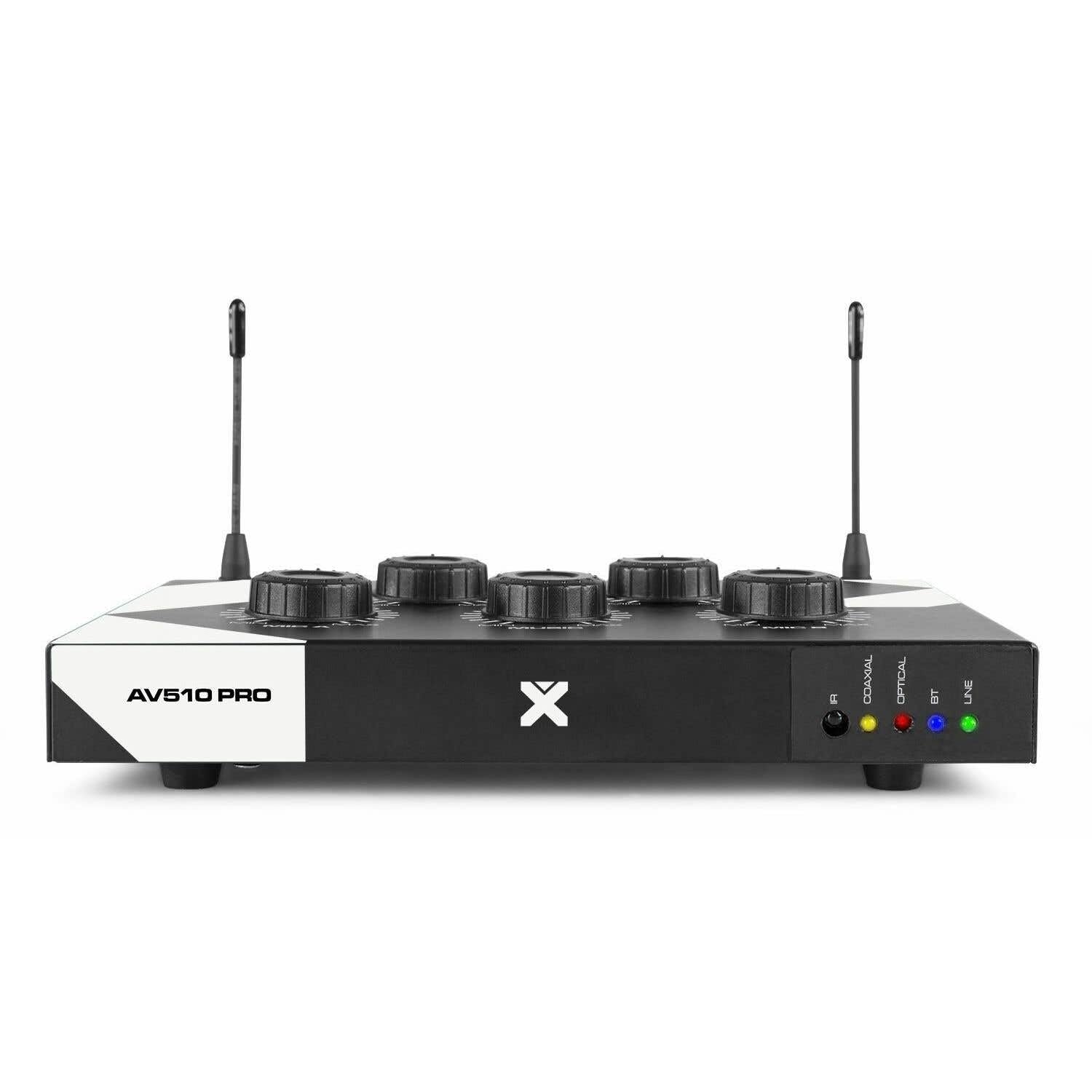 Vonyx AV510 PRO Karaoke Mikrofon Set mit 2X drahtlosen UHF Mikrofonen und Karaoke Mixer, KTV Set, Bluetooth Handmikrofon, Dynamisches Funkmikrofon System, für Zuhause, DJ, Kneipe - Schwarz