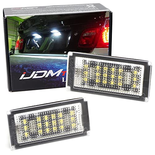 iJDMTOY OEM-Fit 3W Full LED License Plate Light Kit Compatible with 2004-2006 BMW E46 LCI/Facelift 325ci 330ci M3 2-Coor Coupe, Powered by 18-SMD Xenon White LED