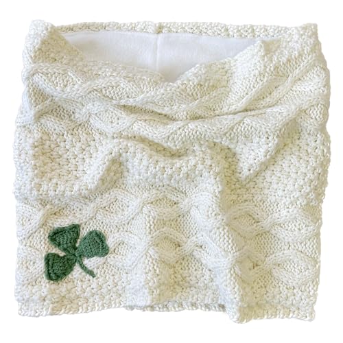 Patrick Francis Cream Aran Shamrock Snood for Women, One Size, Soft Irish Gift2