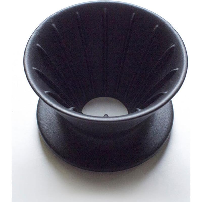 HMM Patio Coffee Dripper - Ceramic Pour Over Coffee Maker, Brews 1-2 Cups, Minimalist Aesthetic Design, Essential for Drip Coffee Lovers, SGS Certified - Black