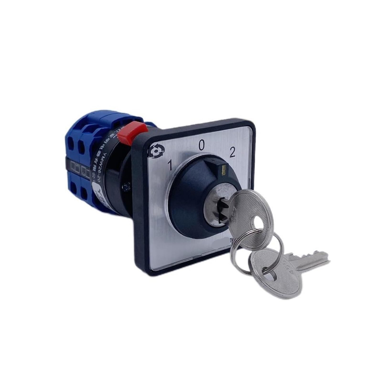 QRUYHBAJU LW26 Three Position 20A Two Poles Universal Changeover Cam Switch with Lock Key 22mm Hole Easy Installation YMW26-20YS3/2S1
