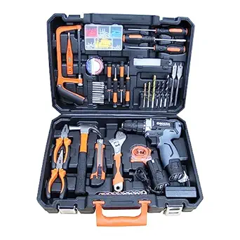 Omada Tool kit for home use multipurpose 105Pcs Cordless Drill Household Power Tools Set with 16.8V Lithium Battery Claw Hammer Wrenches Pliers DIY Accessories Tool Kit