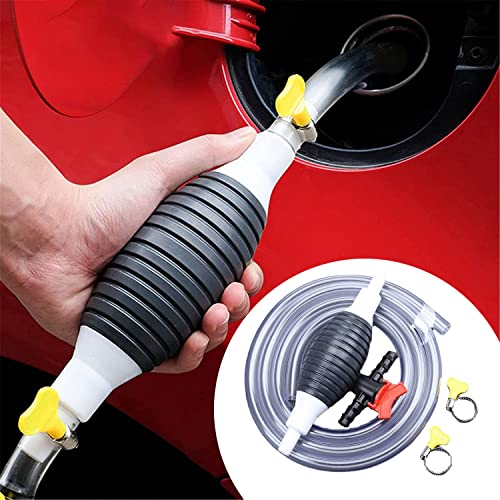 Multifunction Liquid Sucker Pump, Manual Fuel Transfer Pump Gasoline Siphone Hose, Portable Siphon...