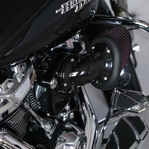 Image of Heavy Breather Extreme Air Cleaner Intake Filter for Harley Touring, Softail, Street Electra Road King Glide, 2018-2022 (Black)