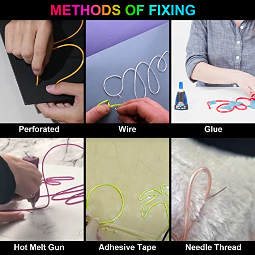 Melndiea El Wire 5 Pack-9.8Ft Portable Neon Rope Lights Strip-Wearable Battery Pack Body Lights-360°Illumination-Super Bright-Cuttable-Diy Halloween Christmas Festival Party Bar Cosplay Costume #TOP1