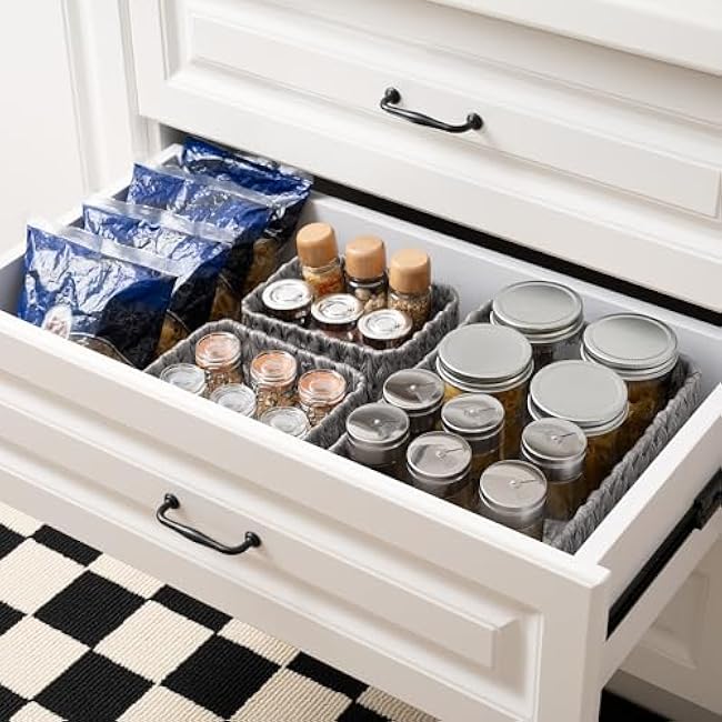 GRANNY SAYS Wicker Storage Baskets for Shelves, Wicker Baskets for Organizing, Small Baskets for Vanity, 3 Pack