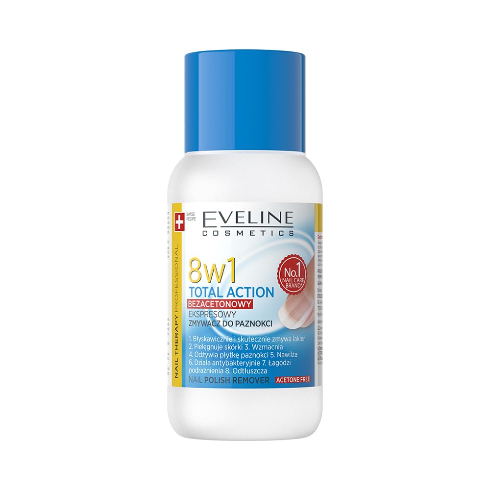 Eveline Cosmetics Nail Therapy Professional Nail Polish Remover Without Acetone 8-In-1 150 Ml