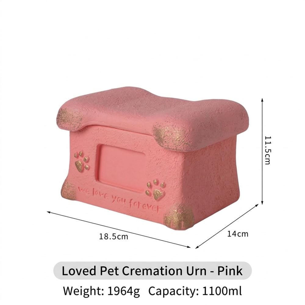 Solarix Urna Ceneri Animali Personalizzata, Foto e Testo, Cemento Portland, Ricordo Commemorativo Cremazione, Regolo Condoglianze per Amanti Animali