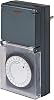 Brennenstuhl Timer MZ 44, mechanical timer socket (daily timer, IP44 protected, high contact protection and protection cover) gray