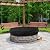 Outdoor Large Firepit Covers Round, In Ground Heavy Duty Waterproof Fire Pit Cover,Suitable for 52-56 Inch Round Built in Stone Firepits,Black
