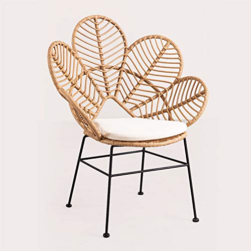 Sillones de Mimbre para jardín [50 Dto] Sillón de mimbre terraza exterior