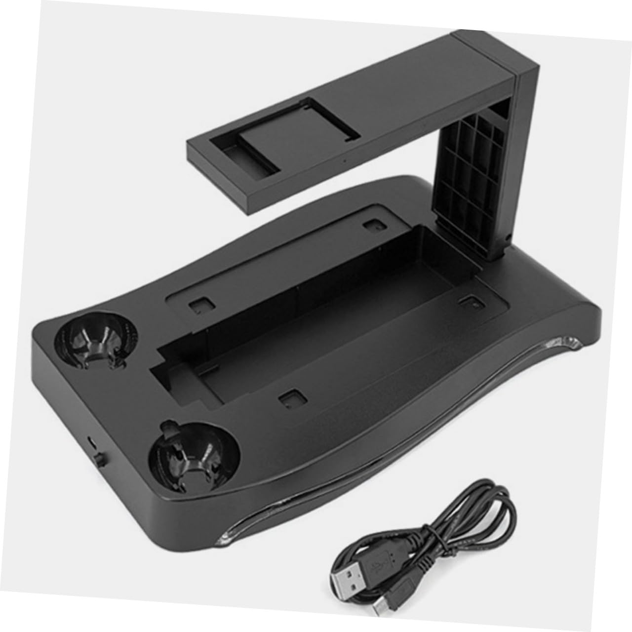 COLLBATH Supporto di Ricarica per Controller Vr, Base Multifunzione in Abs Nero per Console Vr, Salvaspazio e Display da Gaming