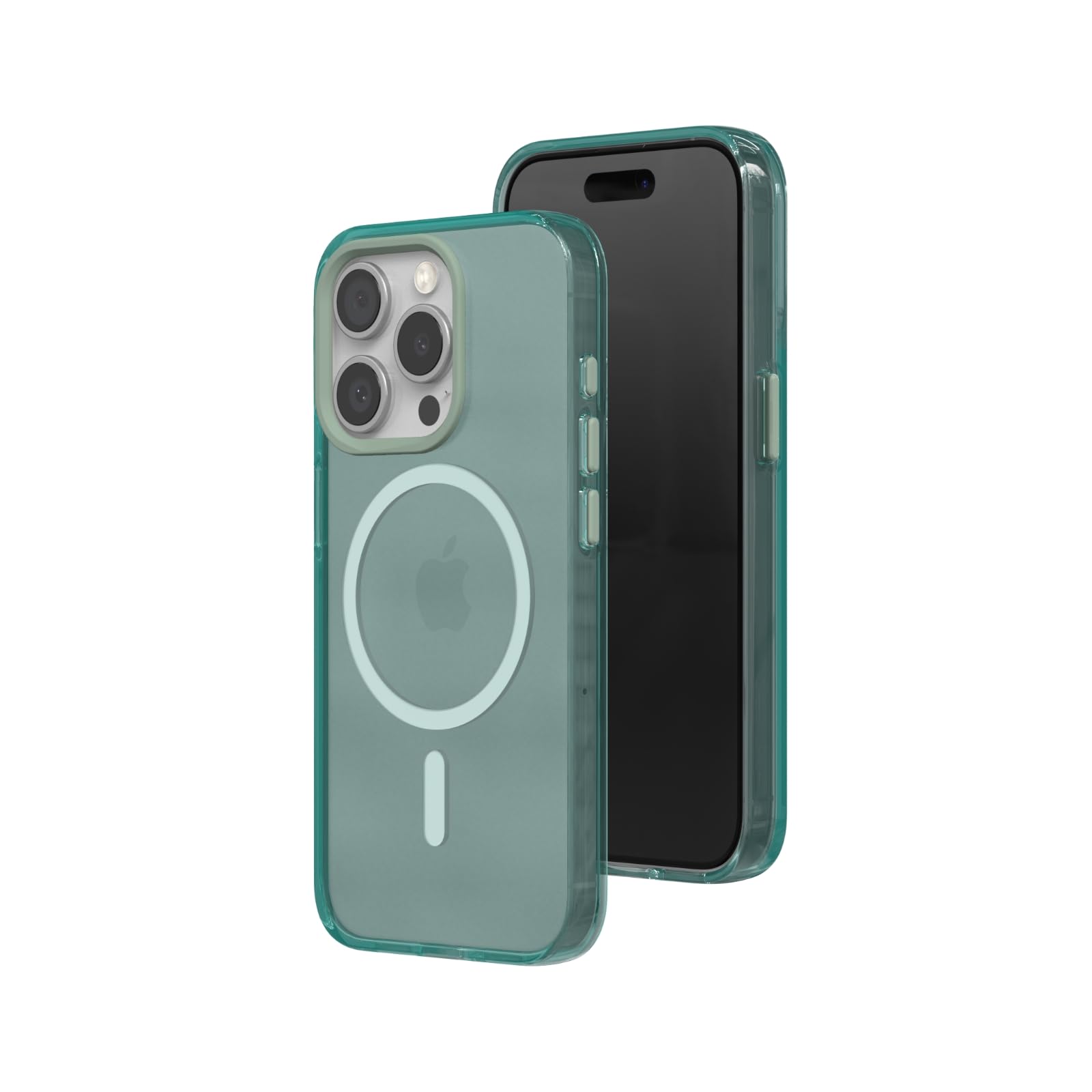 RHINOSHIELD JellyTint Transparent Protective Case Compatible with MagSafe for [iPhone 15 Pro Max] | Superior Magnetic Force, Exceeds Military Drop Standards, Scratch Resistant, Shockproof-Moody Green
