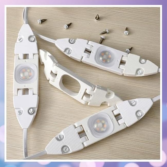 6 Pack Gable Light Clips Compatible with Govee H706 with Screws Compatible with Govee Pro Permanent Outdoor Lights with a Variety of Roof Pitches Cable Management (White)