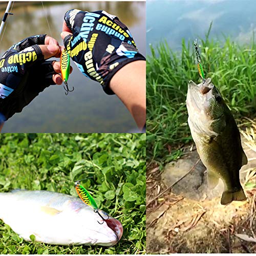 image for SUNMILE Fishing Spoons Lure with VMC Treble Hooks Casting Metal Fishin