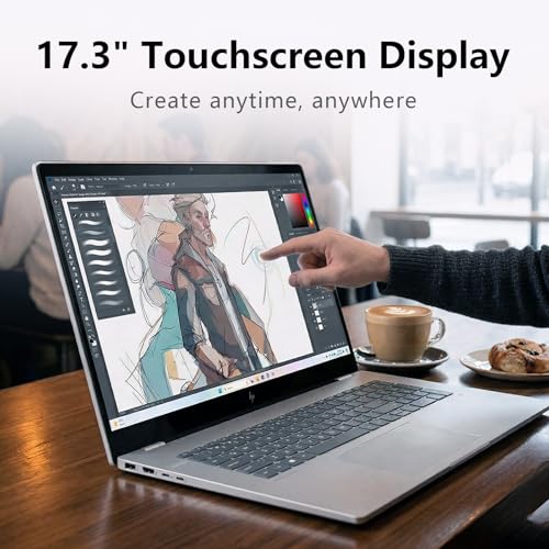Image of HP OmniBook 7 AI Laptop 17.3 inch Touchscreen, Core Ultra 7 258V, 32GB RAM, 2TB SSD, Intel Arc Graphics, AI PC with 47 Tops NPU, Thunderbolt 4, Wi-Fi 7, Long-Lasting Battery, Windows 11H, w /PCO Cooler