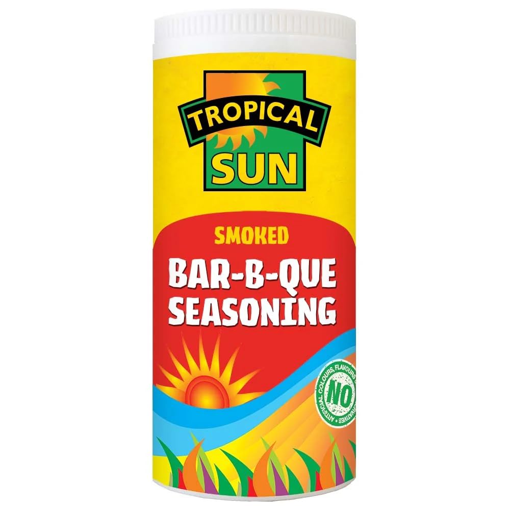 Tropical Sun Smoked BBQ Seasoning – Spicy Dry Rub for Grilled Meat, Veg, Kebabs & Marinades – With Paprika, Garlic & Hickory Smoke – 100g