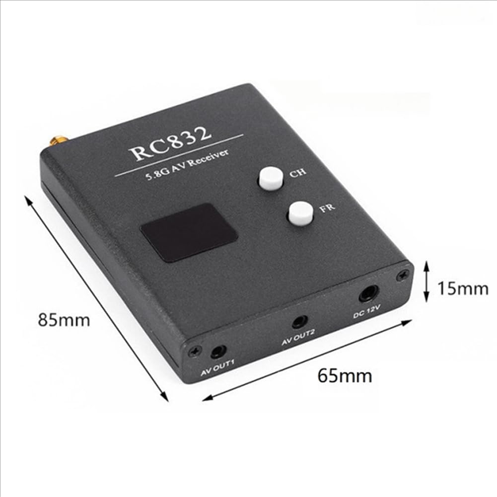 Carriere Ricevitore FPV RC832 Ricevitore AV RC832 da 5,8 GHz 48CH con Antenna per Quadricottero RC Multicoptero FPV