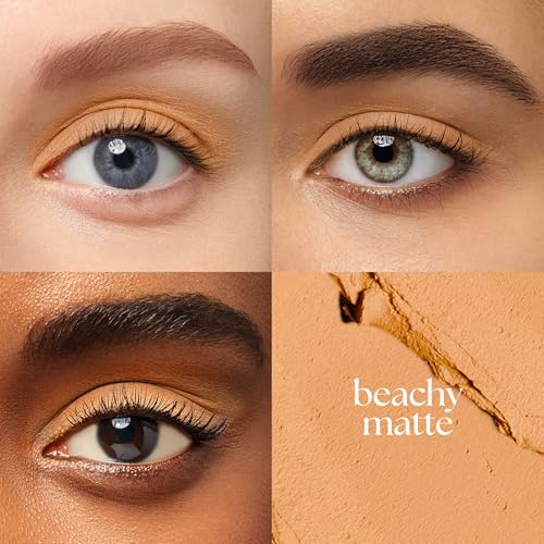 Image of Julep Eyeshadow 101 Cream-to-Powder Waterproof Shadow Stick - Beachy Matte - Long-Lasting, Crease-Proof, Soft Sandy Beige Matte Cream Eyeshadow with Built-in Smudger