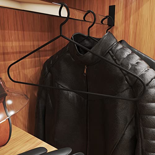 Hangerworld 5 Extra Starke Metall Kleiderbügel 45cm Schwarz Ideal für schwere Kleidung