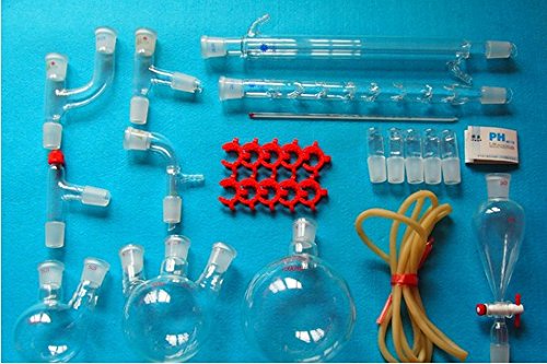 GOWE ISO estándar borosilicato, Nueva química avanzada de laboratorio Cristalería Kit 24/29