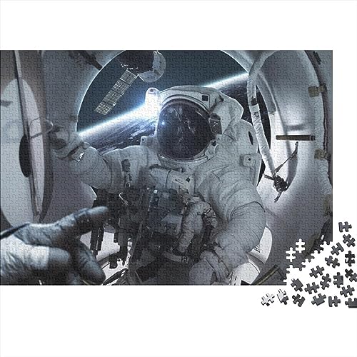 Puzzle 3D Astronaute 1000 Pièces maquette en bois adulte voyage interplanétaire 75x50cm