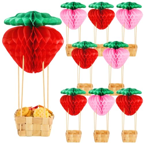 Eersida 8 Set Berry First Birthday Strawberry Honeycomb Shortcake Tables