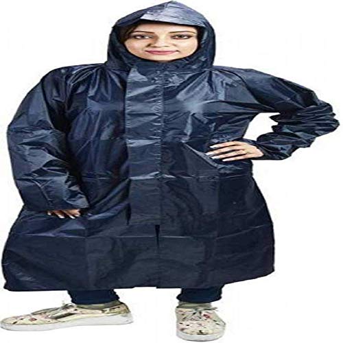 UMRAVATIYA Women Rain Coat Waterproof Best, (Navy Blue)