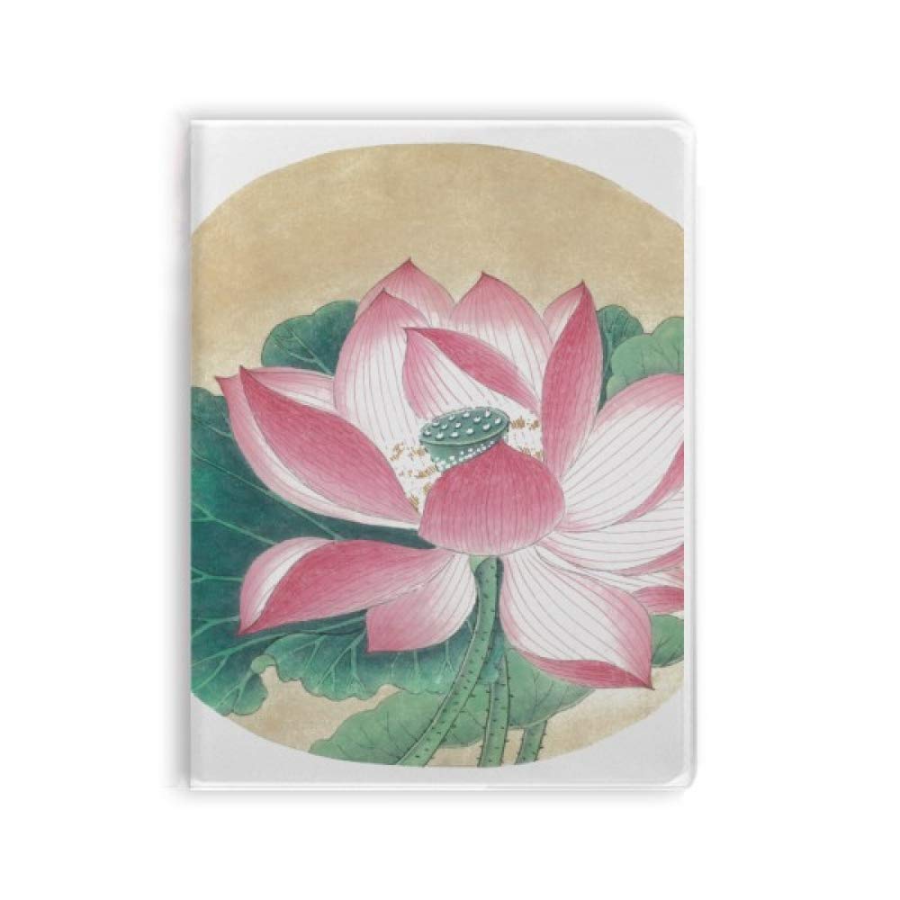 Carnet de notes avec couverture souple imprimée motif lotus d'eau