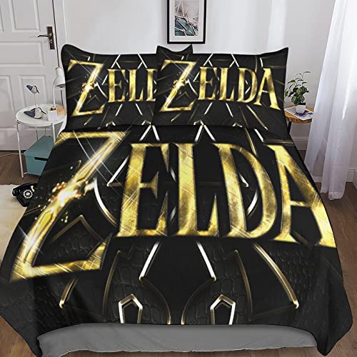 ZHONGZ The Legend of Zelda Juego De Sábanas Funda Nórdica Impresas En 3D con Diseño De Funda De...