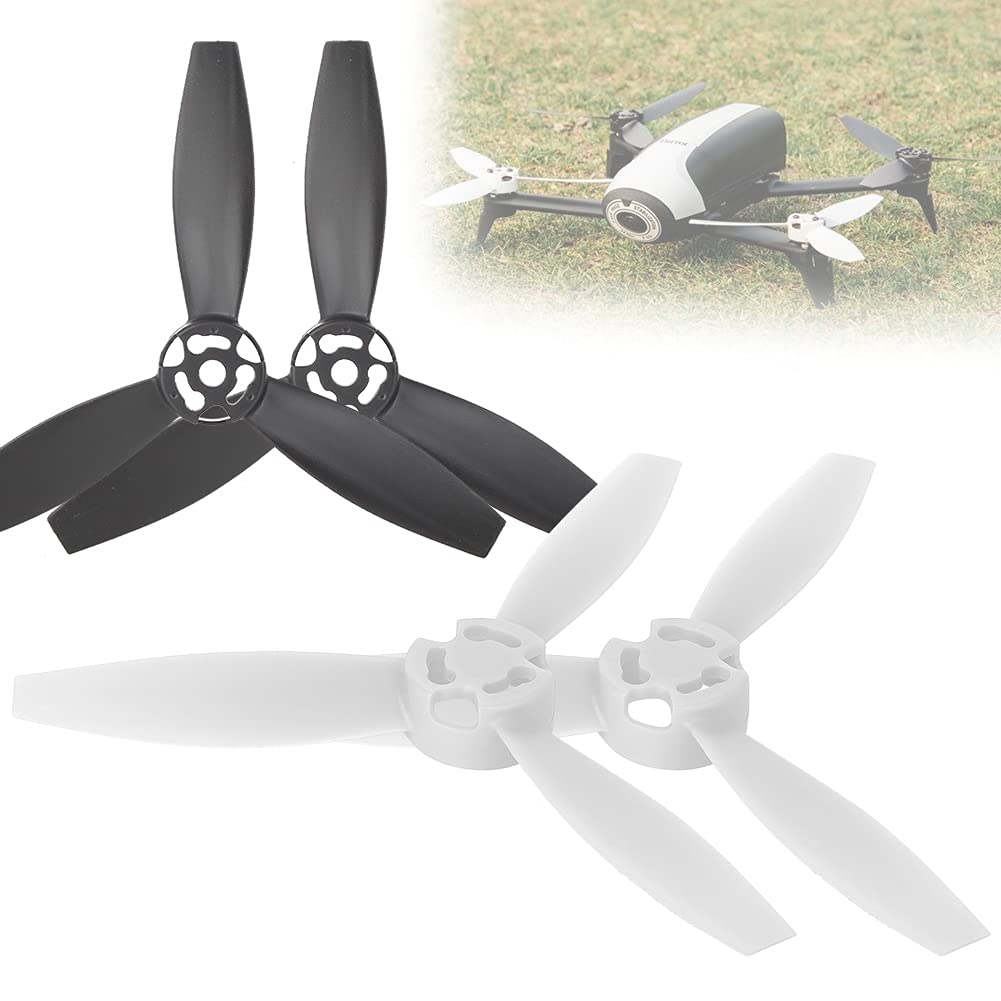 KIMISS 4 pezzi RC aereo accessori di ricambio Fit Bebop 2 eliche modificate per Bebop DroneType C (2 nero 2 bianco)
