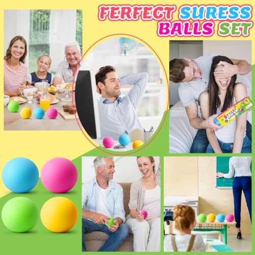 Image of Stress Balls 4 Pack for Adults and Kids, Color Changing Squeeze Toys