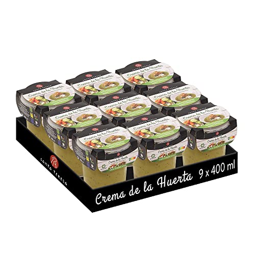 Santa Teresa - PACK 9 Cremas De La Huerta - Elaboradas Con Ingredientes Naturales, Sin Conservantes Ni Aditivos - Envases Aptos Para Microondas, Calentar Y Listo - 9 unds x 400 Ml
