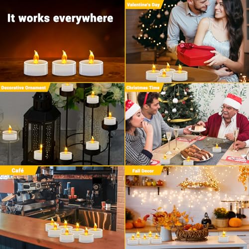 Candlium HY-TL-B001; HY-TL-H001 Tea Lights Battery Operated Candles Led Tea Lights Flameless Candles 200+ Hours Flickering Fake Tealights thumb #3