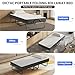 DICTAC Folding Bed with Mattress 75 x 38 Twin Size Bed Frame Portable Foldable Guest Beds for Adults Rollaway Bed with Wheels Fold up Beds for Easy Storage and Move- 5'' Luxurious Memory Foam Mattress