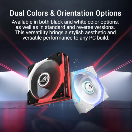 Image of ASUS ROG Eurux GR120 ARGB Reverse PWM Fan Single Pack 120mm PWM, 2200RPM, Patented Daisy-Chain, Custom Lighting Effects