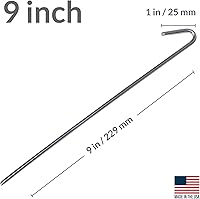 Vista 2 de Pinnacle Mercantile Paquete de 60 Estacas de Jardín de Metal para Vallas de Jardín, Ganchos para Vallas, Estacas para Decoración de Navidad, Hechas