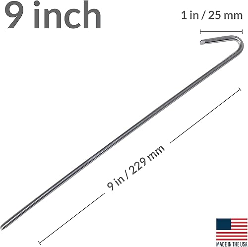 Miniatura 2 de Pinnacle Mercantile Estacas de jardín para tienda de campaña 9 pulgadas