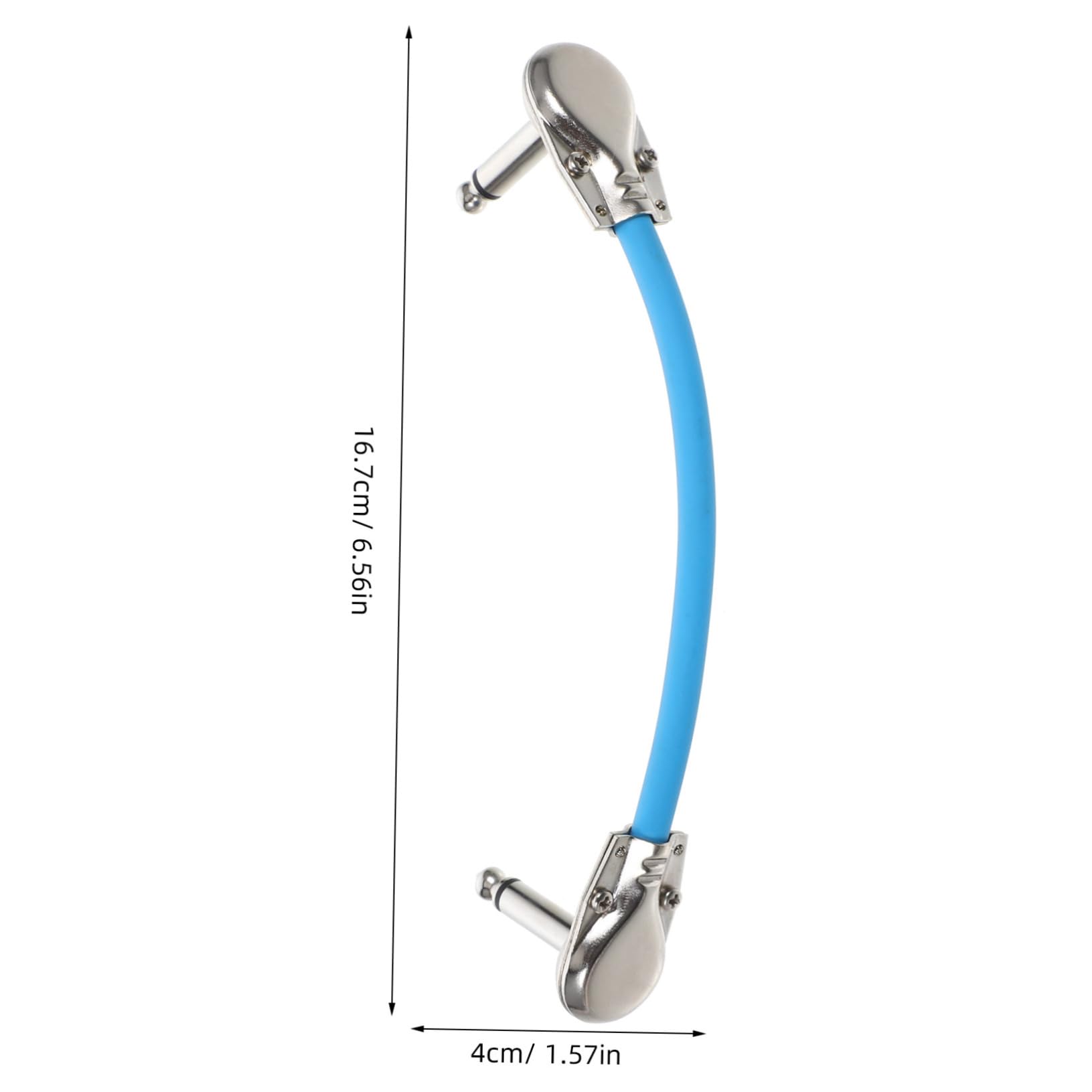 Toddmomy Guitar Pedal Patch Cables 6.35mm Guitar Wire Patch Cable Pedal Connector Adapter
