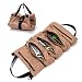 Super Tool Roll, Heavy Duty Durable Wrench Roll with 5 Zipper Pockets, Canvas Pliers Organizer, Socket Organizer, Tool Roll Pouch, Car Seat Back Organizer, Ideal Gift for Men