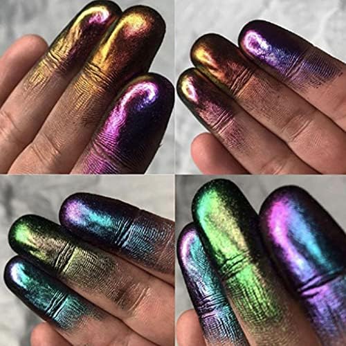 PHILSP Chameleon-Powder Color Shift Mica Powder for Epoxy Resin Pearl Pigment Powder for Painting Soap Making Slime 12 Colors Chameleon Powders 5