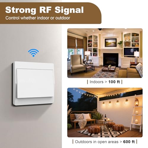 Interruptor de pared impermeable autoalimentado con tres paneles y receptor 230V 3