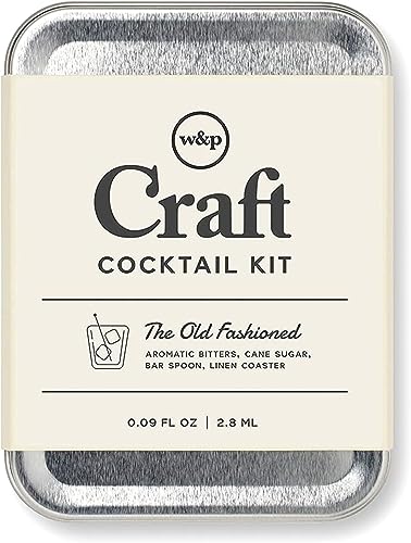 W&P Craft Old Fashioned Cocktail Kit, Mini Portable Carry On Travel Cocktail Kit, Great Gifts for Him or Her, 1 Pack