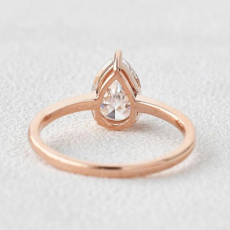 Bague solitaire en argent sterling 925 anti-ternissement - 4