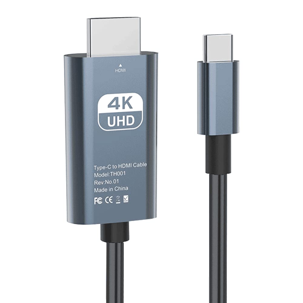 USB Type-C to HDMI 変換ケーブル【4K映像出力 】 HDMI接続ケーブル Type C HDMI 変換アダプター Thunderbolt3 タイプC to hdmi 対応高速転送 設定不要 MacBook Air 2020/2019/2018、MacBook Pro、iPad Pro 2020/2018、iMac、Huawei Matebook、Surface Book、Galaxy S20/S20+などパソコン/スマホUSB-Cデバイス対応 在宅勤務 ウェブ会議 テレビ プロジェクター (30HZ)
