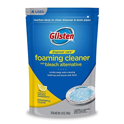 Glisten Garbage Disposer Cleaner, Lemon, 4.9 Oz, 4 Count (Pack of 2)