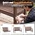 Psilvam Outdoor Bench, 2-Person Poly Lumber Patio Bench, All-Weather Garden Bench Rot-Resistant, Suit for Garden, Porch and Park (Brown)
